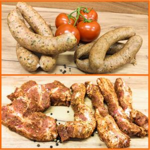 ZESTAW: Kiełbasa niedźwiedzia 500g + zwyczajna 500g + karkówka 400g + boczek 400g